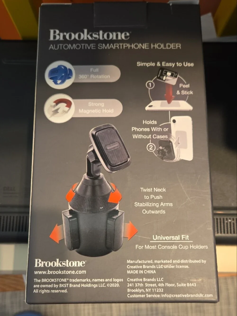 Brookstone Automotive Smartphone Holder - Black and Silver